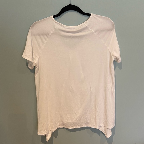 H by Halston White Drapey T-Shirt, S - Picture 4 of 5